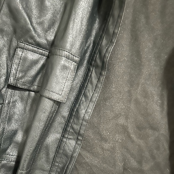 Bcbg faux leather button up - Picture 4 of 10